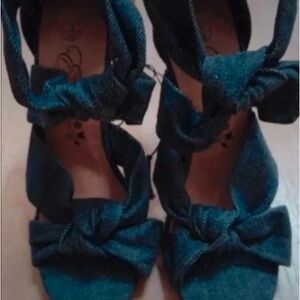 Stylish Denim Bow Women's Sandals